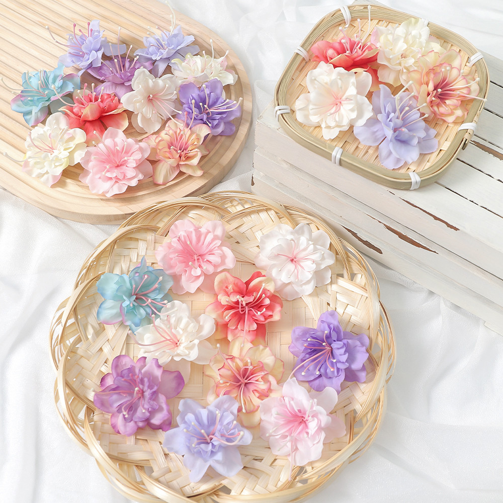 1/5ชิ้นดอกไม้ปลอมหัวดอกไม้ประดิษฐ์หัวจํานวนมากผ้าไหม มารยาท งานฝีมืองานแต่งงาน ทําเอง พรรคเค้กบ้านพวงหรีดตกแต่ง ราคา ถูกที่สุด ดีลบีเคเค แกลเลอรีภาพที่ 2