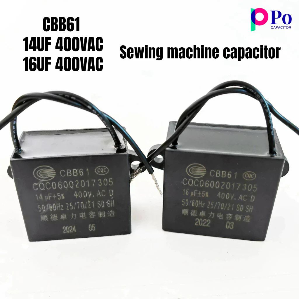 16UF 400VAC 14UF Cbb61 จักรเย็บผ้า double Fix ear capacitor tta3