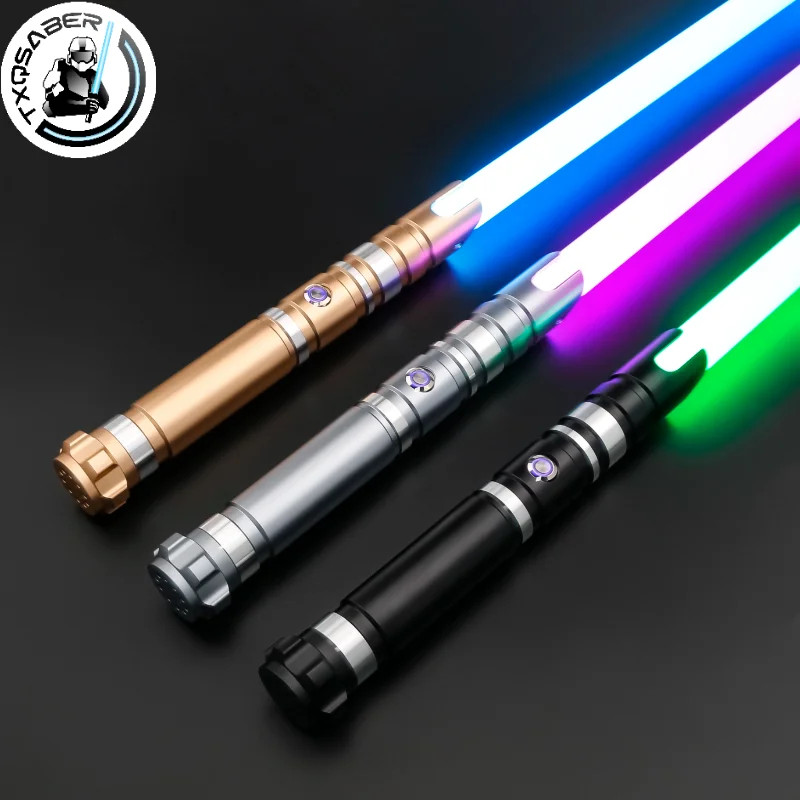 TXQSABER E05 RGB Lightsaber โลหะ Heavy Dueling Saber 16 Soundfont และ 12 ชนิดของเล่นเด็ก Blaster FOC