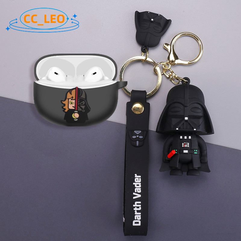 For VIVO Buds Case Cartoon Keychain Pendant VIVO Buds Silicone One-piece Soft Case Cute Crayon Shin-