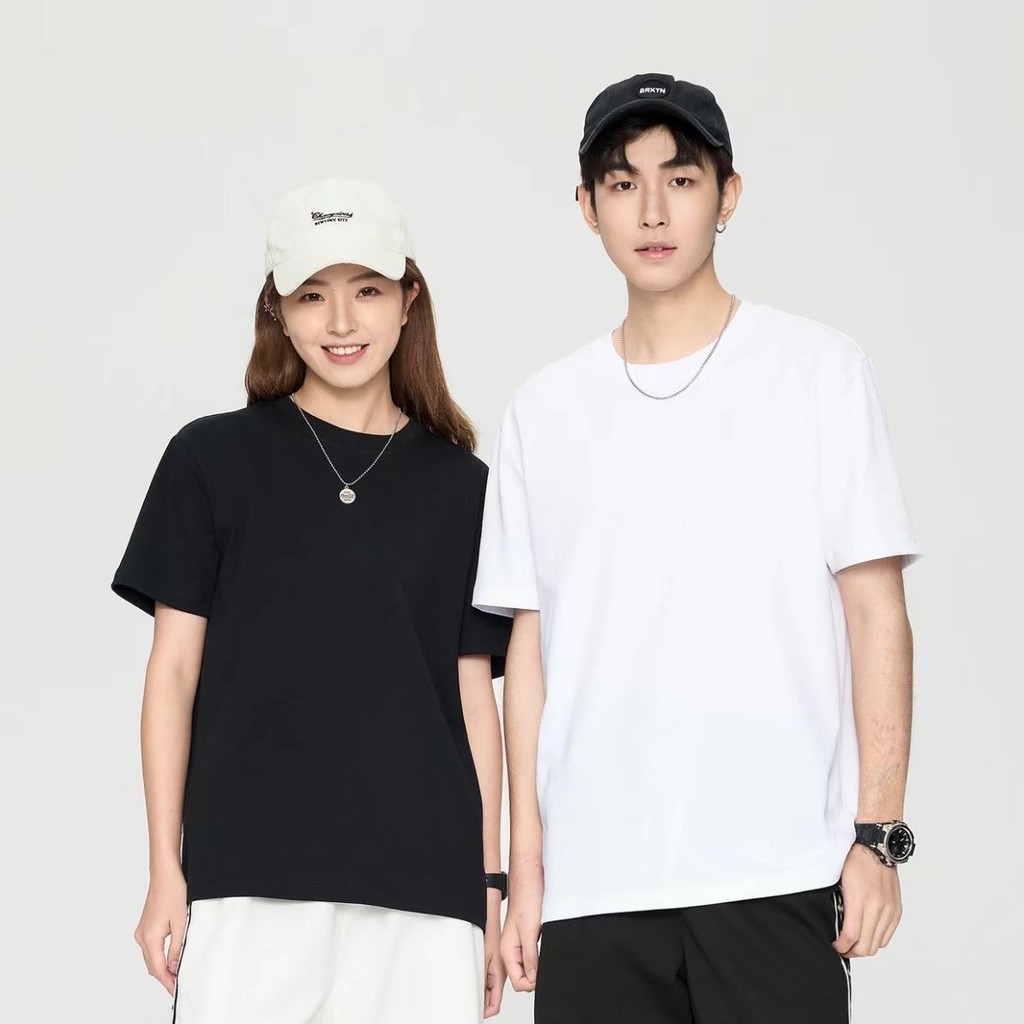 เสื้อยืดคอกลม สีพื้น ใส่สบาย ไม่หด ไม่ต้องรีด ผ้านุ่ม ระบายอากาศดี ราคาส่งS-5XL
