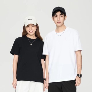 เสื้อยืดคอกลม สีพื้น ใส่สบาย ไม่หด ไม่ต้องรีด ผ้านุ่ม ระบายอากาศดี ราคาส่งS-5XL