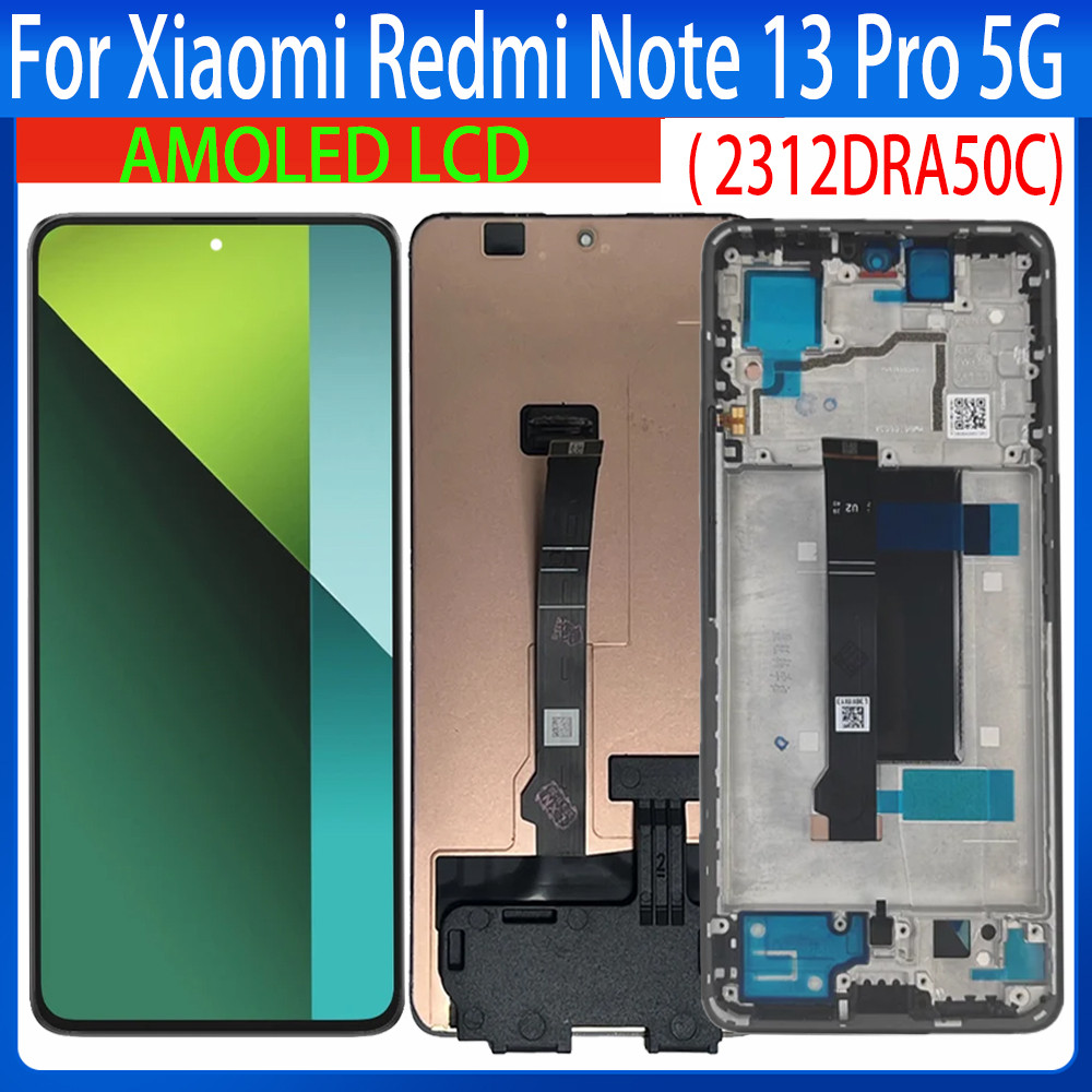 6.67 นิ้วที่ดีที่สุด AMOLED 120Hz สําหรับ Xiaomi Redmi หมายเหตุ 13 Pro 5G หน้าจอ LCD เปลี่ยน 2312DRA