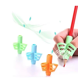[3-5 วันมาถึง]เทรนเนอร์จับดินสอตามหลักสรีรศาสตร์ 3 ชิ้น | ที่ใส่ปากกาซิลิโคนกันลื่นสําหรับเด็ก 3-12, คู่มือตําแหน่งนิ้วสําหรับแก้ไขท่าทางการเขียน