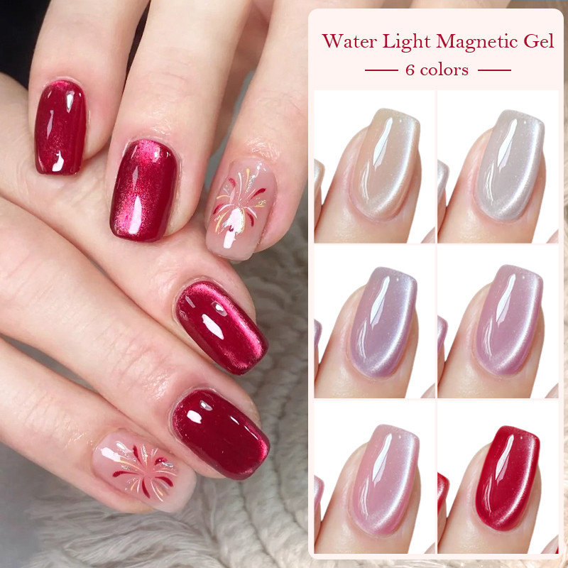 MTSSII 7ml น้ําแม่เหล็กเจลยาทาเล็บ Shimmer Cat Eye Gel Polish กึ่งถาวร UV Nail Art