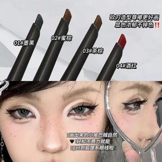อายไลเนอร์ดินสอใบมีดสีแดงเหมาะสําหรับการวาดภาพอายไลเนอร์แบบบางกันน้ําติดทนนานเซ็กซี่และแต่งหน้าตามีเสน่ห์