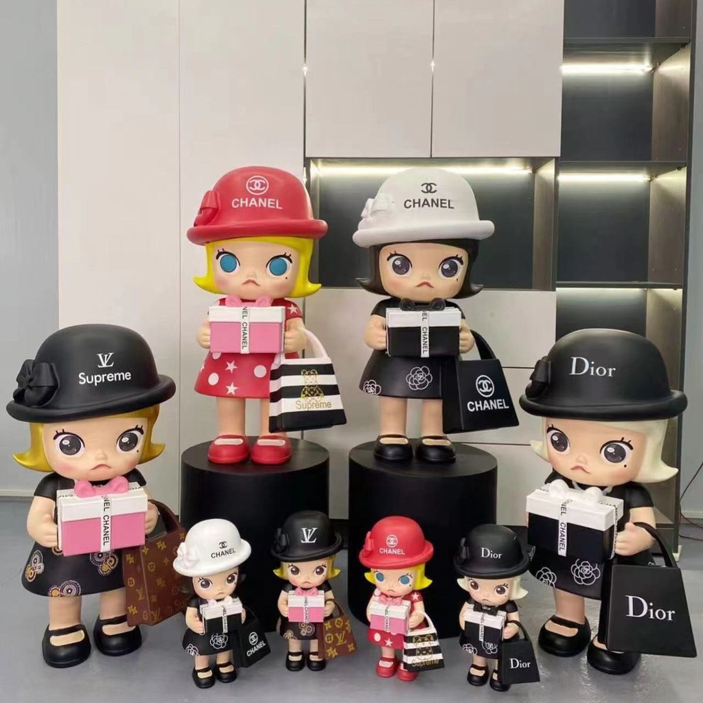ของเล่นแฟชั่น Pop Mart ฟิกเกอร์เจ้าหญิงมอลลี่ จัสมิน ระดับสูง มูลค่าสูง ศิลปิน ห้องนั่งเล่น ดาราอินเทอร์เน็ต โต๊ะทำงาน