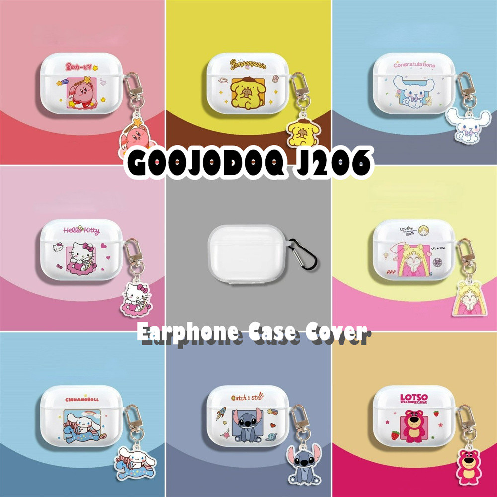 imamuraFor GOOJODOQ J206 เคสซิลิโคนอ่อนนุ่มหูฟังเคสการ์ตูนสไตล์ฤดูร้อน