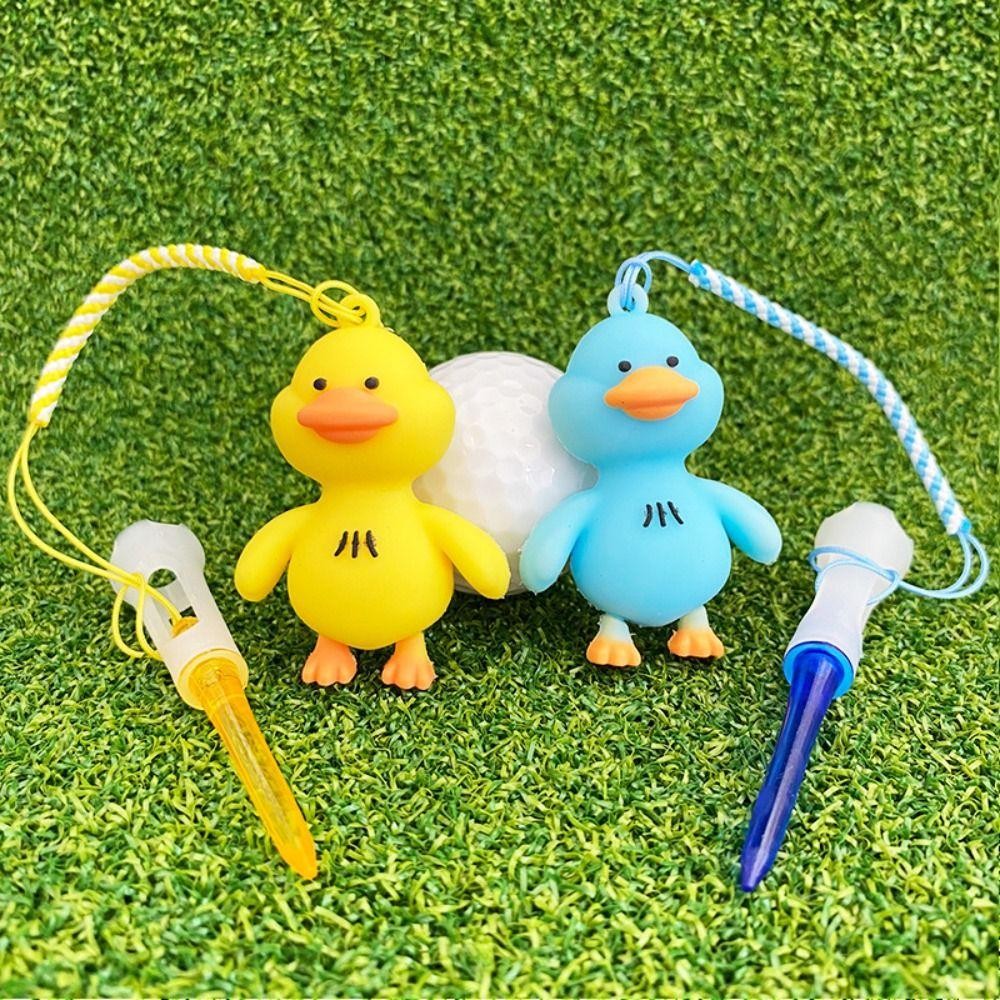 HOMECLEEOESQX การ์ตูนกอล์ฟยาง Tee พลาสติกเปลี่ยนเป็ด Golf Tee รีไซเคิล Anti-loss 83 มม.กอล์ฟแปลกรูปร่าง Tee กลางแจ้ง - รูปที่ 3