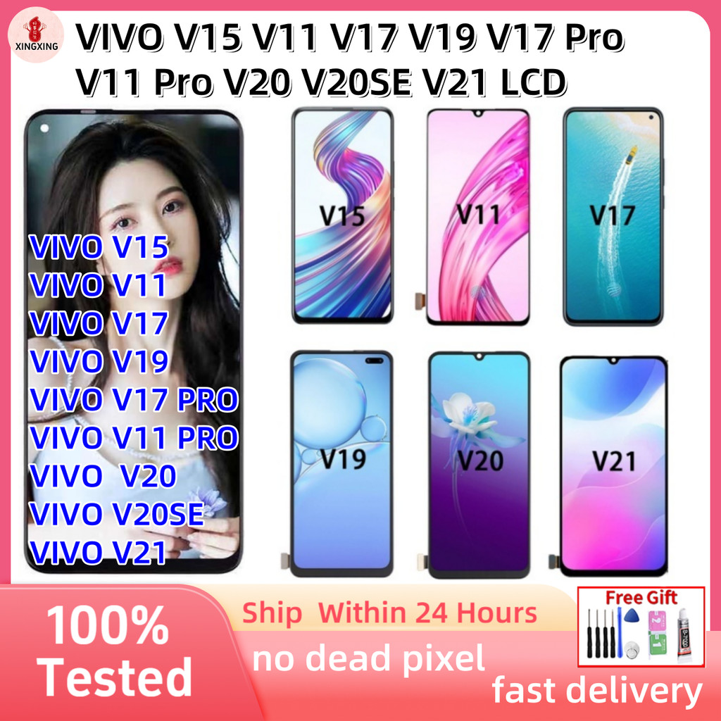 VIVO LCD สําหรับ VIVO V15 V11 V17 V19 V17 Pro V11 Pro V20 V20SE V21 LCD Touch Scren Digitizer Assemb