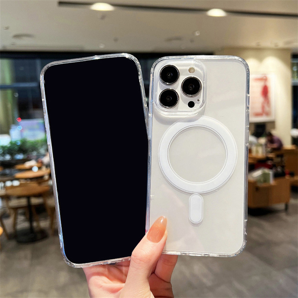 เคสใสแม่เหล็ก for Samsung A17 A07 A56 A36 A06 A16 A15 A26 A55 A54 A35 S24 FE S25 Ultra S24 Ultra S23 FE for ซัมซุง เคส - รูปที่ 3