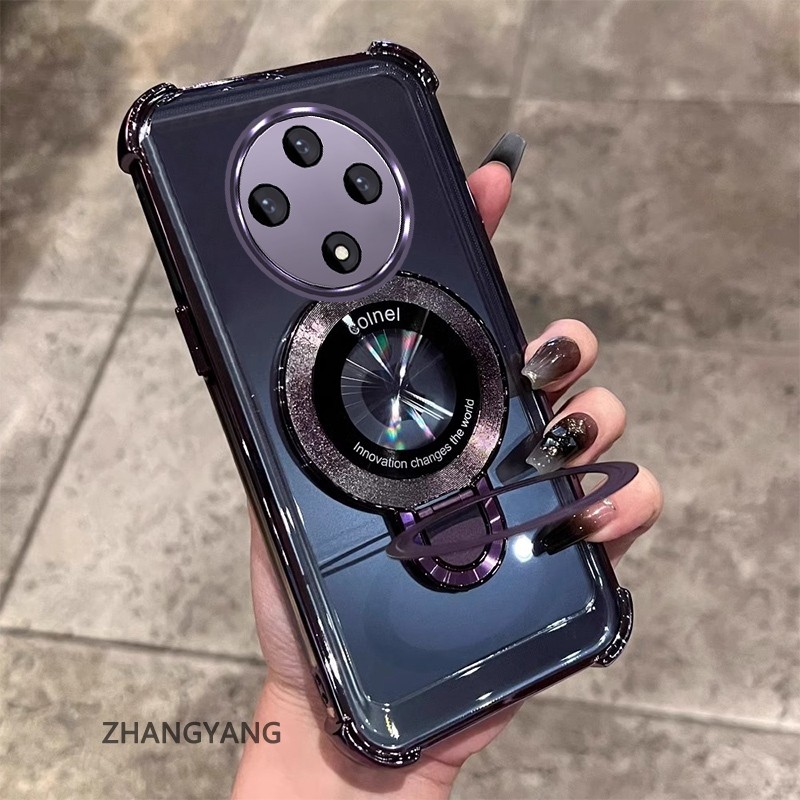 สําหรับ OPPO reno 12F 5G วงเล็บหรูหราไฟฟ้าไล่ระดับแฟลชผงออกแบบใหม่เคสโทรศัพท์ SJSFDDE ราคาถูก Shopee Lazada