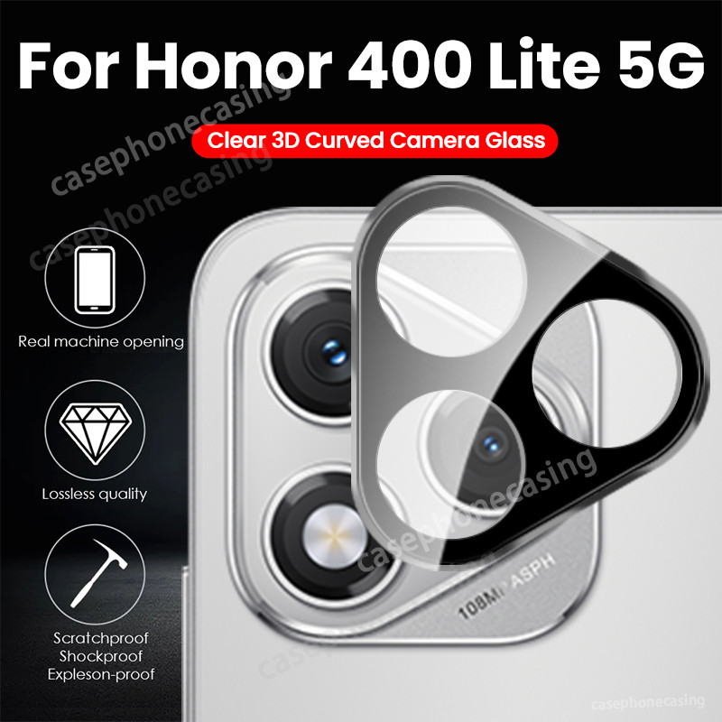 ตัวป้องกันกล้องสําหรับ Honor 400 Lite 400Lite Honor400 Lite 5G 2025 3D สีดําคลุมทั้งหมดป้องกันเลนส์ 
