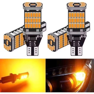 4pcs /2 Sepasang Sen Dajjal Lampu Sen 45 LED Paling Terang Canbus T10 T15 Terang Stabil Universal Motor Mobil