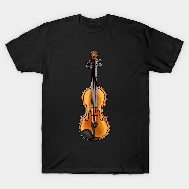 เสื้อยืด Vintage Fiddle Musical Instrument and Stradivarius Fiddle Violinist T-Shirt แท้ Cotton