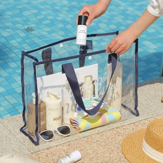 กระเป๋าชายหาดสไตล์อินสตาแกรม 2025 กันน้ำ หลายฟังก์ชั่น เก็บเ…