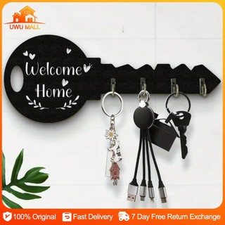 New Wooden Large Key Shape Holder - Shelf & Multi-Purpose Hook Space Saving Orangzier
