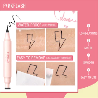 อายไลเนอร์กันน้ำติดทนนาน 2 ชิ้น PINKFLASH Seal Silkworm Eyeliner เครื่องสำอางสำหรับดวงตา ปากกาอายไลเนอร์แบบน้ำ