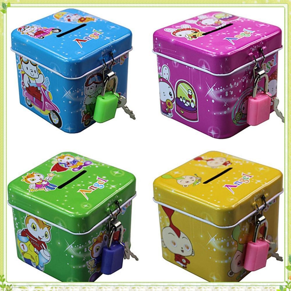 ✨✨กระปุกออมสินทรงกลมลายการ์ตูน youngtime กระปุกออมสินทรงสี่เหลี่ยมสำหรับเด็กใส่เหรียญ มีที่ใส่ปากกาเหล็ก กล่องเก็บของขนาดเล็ก กล่องของขวัญของเล่นเพื่อรางวัลนักเรียนชายและหญิง youngtime✨✨