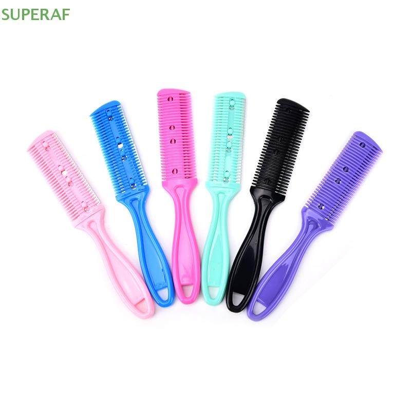 SUPERAF Double Sides Thinning Comb Trimmer Shaper มีดโกนใบมีดตัดผม HOT