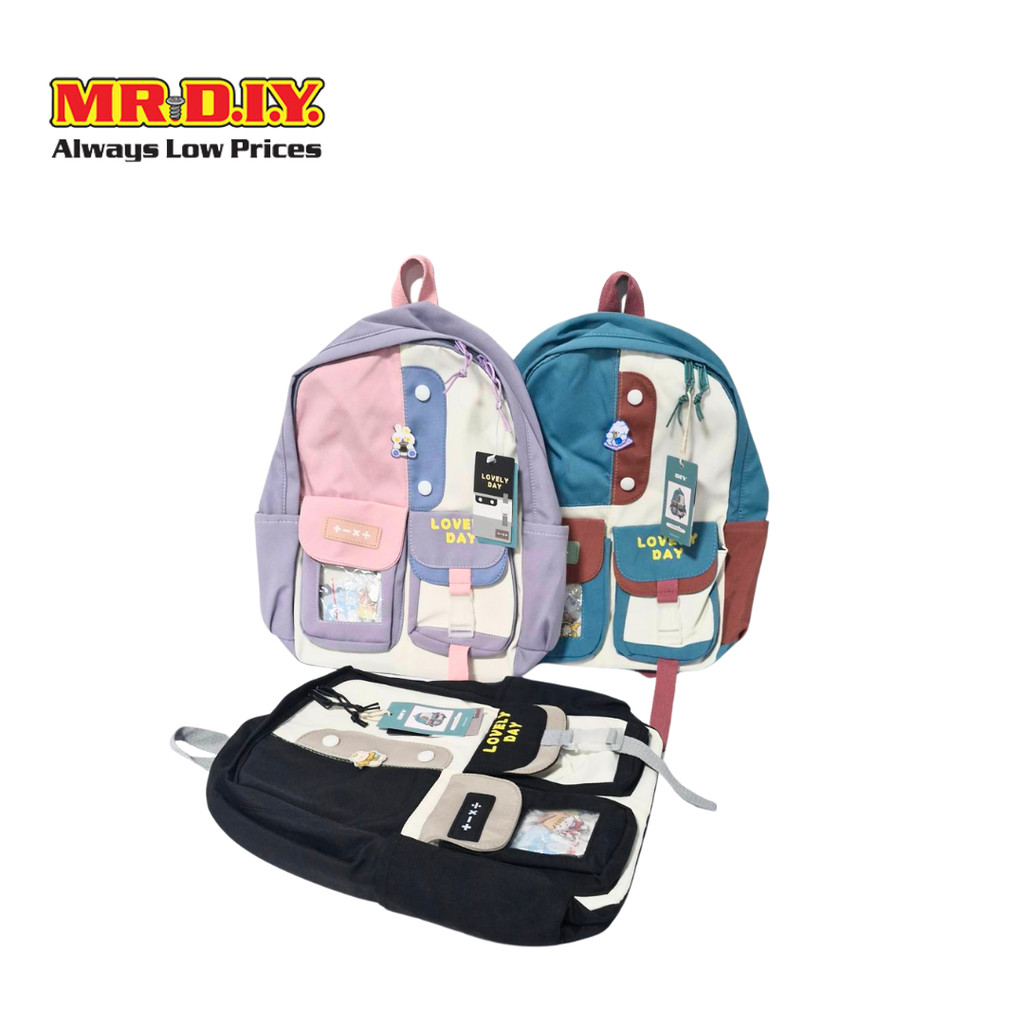 MR.D.I.Y. กระเป๋าเป้สะพายหลัง สีสันสดใส ขนาด 43X31X12 ซม.