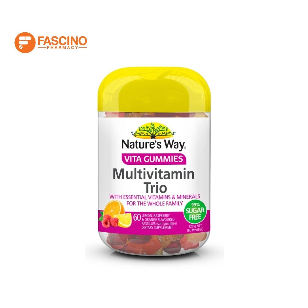 NATURE'S WAY Vita Gummies Multivitamin Trio ผลิตภัณฑ์เสริมอาหารกัมมี่ มัลติวิตามิน (60 เม็ด)