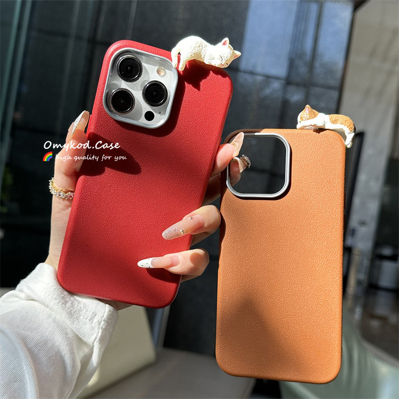 ปลอกหนังสําหรับoppo A3s A7 A31 A5 A92A53 A95 A94 A93 A16k A15 A16 A38 A57 A98 A76 A78 A79 A60 เคสโทรศัพท์INSสไตล์Minimalist Anti-end Anti-end Soft Protectionตุ๊กตา