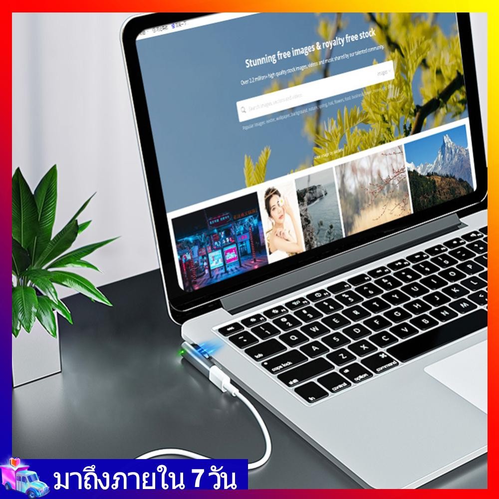 Superlegend8❦ อะแดปเตอร์ USB C PD แบบแม่เหล็กตัวเชื่อมต่อ Type C ข้อมูลการชาร์จอย่างรวดเร็วสําหรับ MacBook Air/Pro
