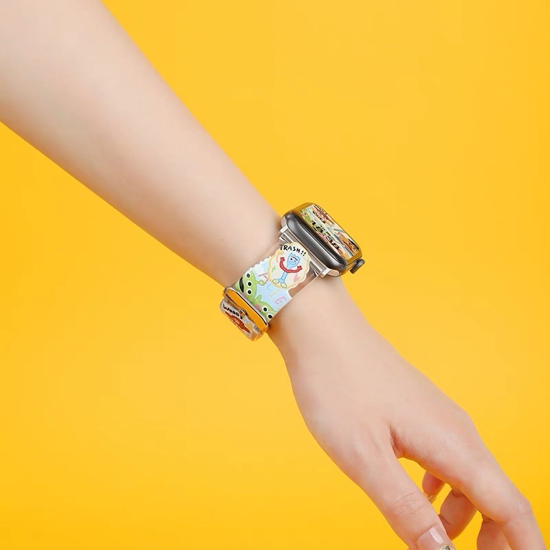 การ์ตูนtoy StoryรูปแบบสายนาฬิกาสําหรับApple Watch Ultra 8 7 49 มม.45 มม.40 มม.41 มม.44 มม.IWatch Series SE 6 5 4 3 2 1 tpuซิลิโคนอ่อนนุ่ม