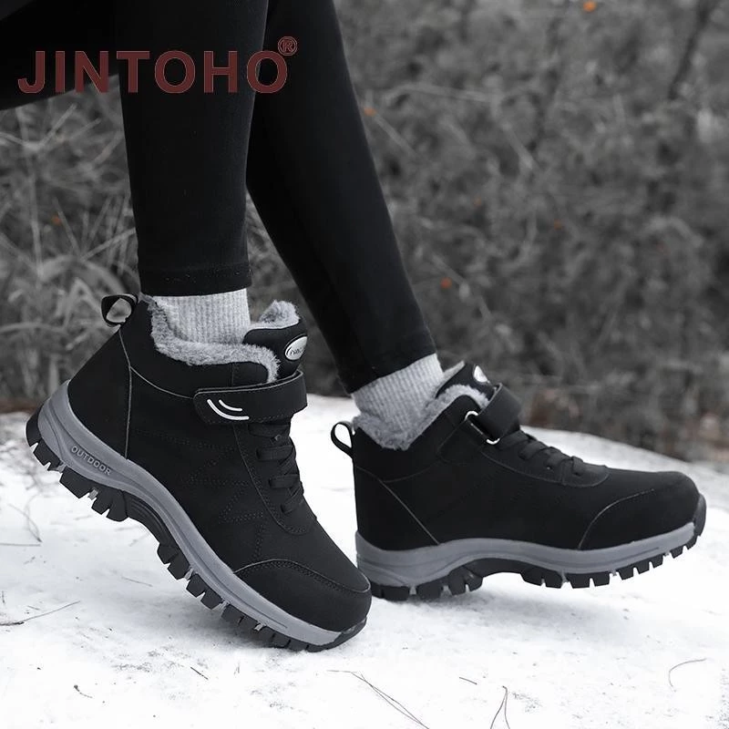 รองเท้าบูทหนังกันน้ำ Jintuoho รองเท้าหิมะเดินป่าสำหรับผู้ชายและผู้หญิง thumbnail 7