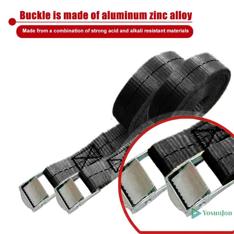 Yosunjon] Lashing Strap With Buckle Nylon Quick Release Cargo Tie Down กระเป๋าเดินทางกระเป๋าสายรัดผูกด้วยสังกะสีอัลลอยด์หัวเข็มขัดตะขอใหม่