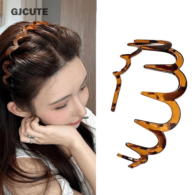 Gjcute ใหม่หวีผม Zigzag Band หยักหญิง Man สาวคริสต์มาสของขวัญวันเกิดกู้ภัยผมหัก Artifact WTD