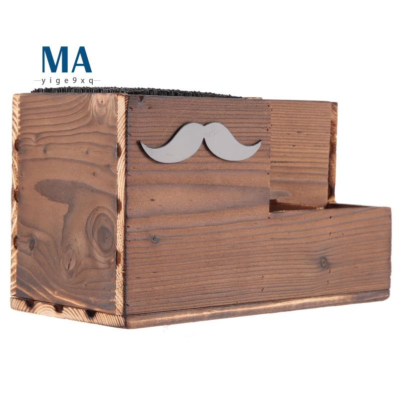 Meige9xqWood Hairdressing กล่องเครื่องมือร้านทําผมผู้ถือเฉือนตัดผมกรรไกร Rack ผู้ถือคอนเทนเนอร์