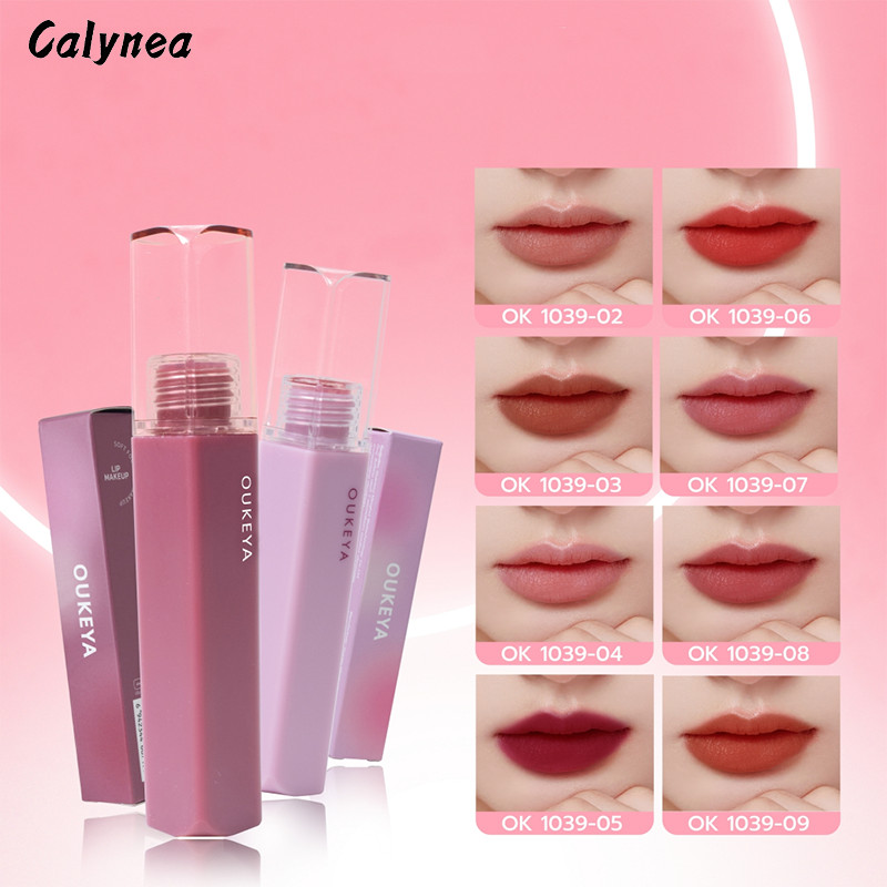 CALYNEA ลิปสติก เนื้อแมตต์กํามะหยี่ แบบนิ่ม ให้ความชุ่มชื้น น้ําหนักเบา