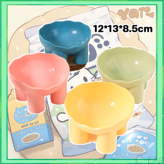 ชามอาหารเก้ากี้สี่ขา ชามให้อาหารแมว ทรงสูง ชามสำหรับสัตว์เลี้ยง 4 สี