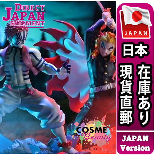 【Direct From Japan】 BANPRESTO "Demon Slayer" Kyojuro Rengoku / Akaza Xross Link Figure