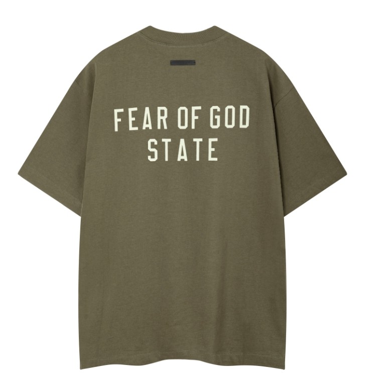 พร้อมสต็อก หมอก เส้นคู่พื้นฐานใหม่ด้านหน้าและด้านหลังหลวมจดหมายพิมพ์ผ้าฝ้าย 100% เสื้อยืดคอกลมแขนสั้น