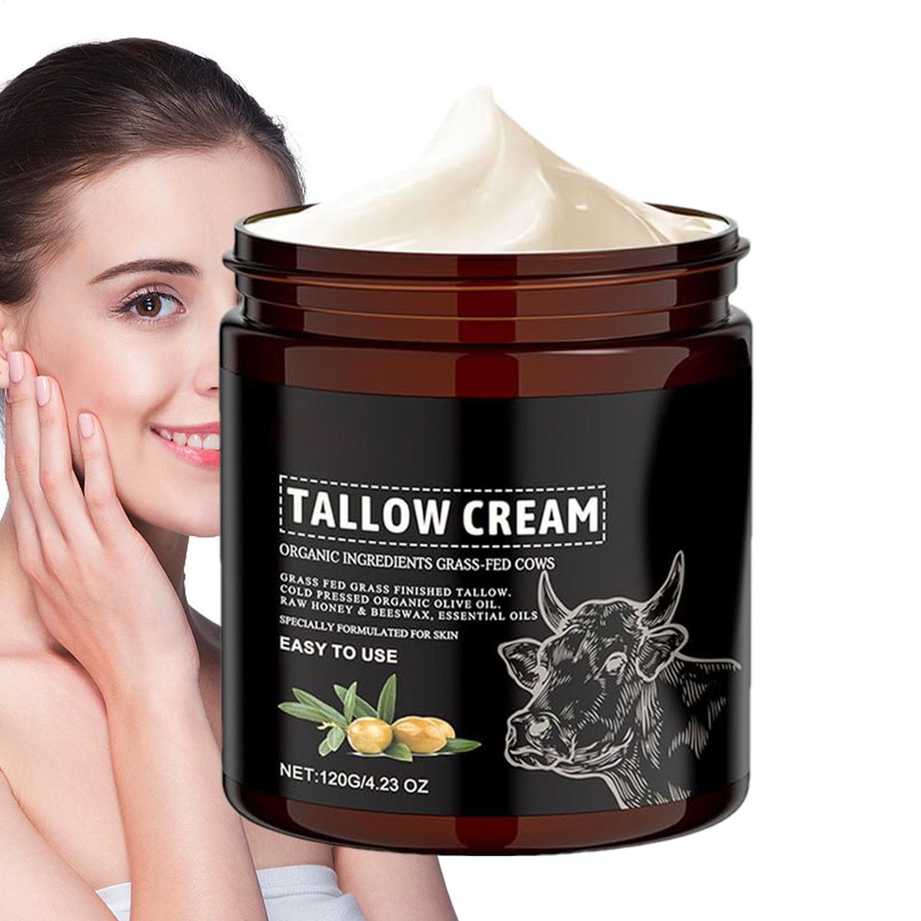 Beef Tallow Moisturizer Beef Tallow สําหรับ Face Hydrating Tallow Balm Grass Fed Beef Tallow Honey B