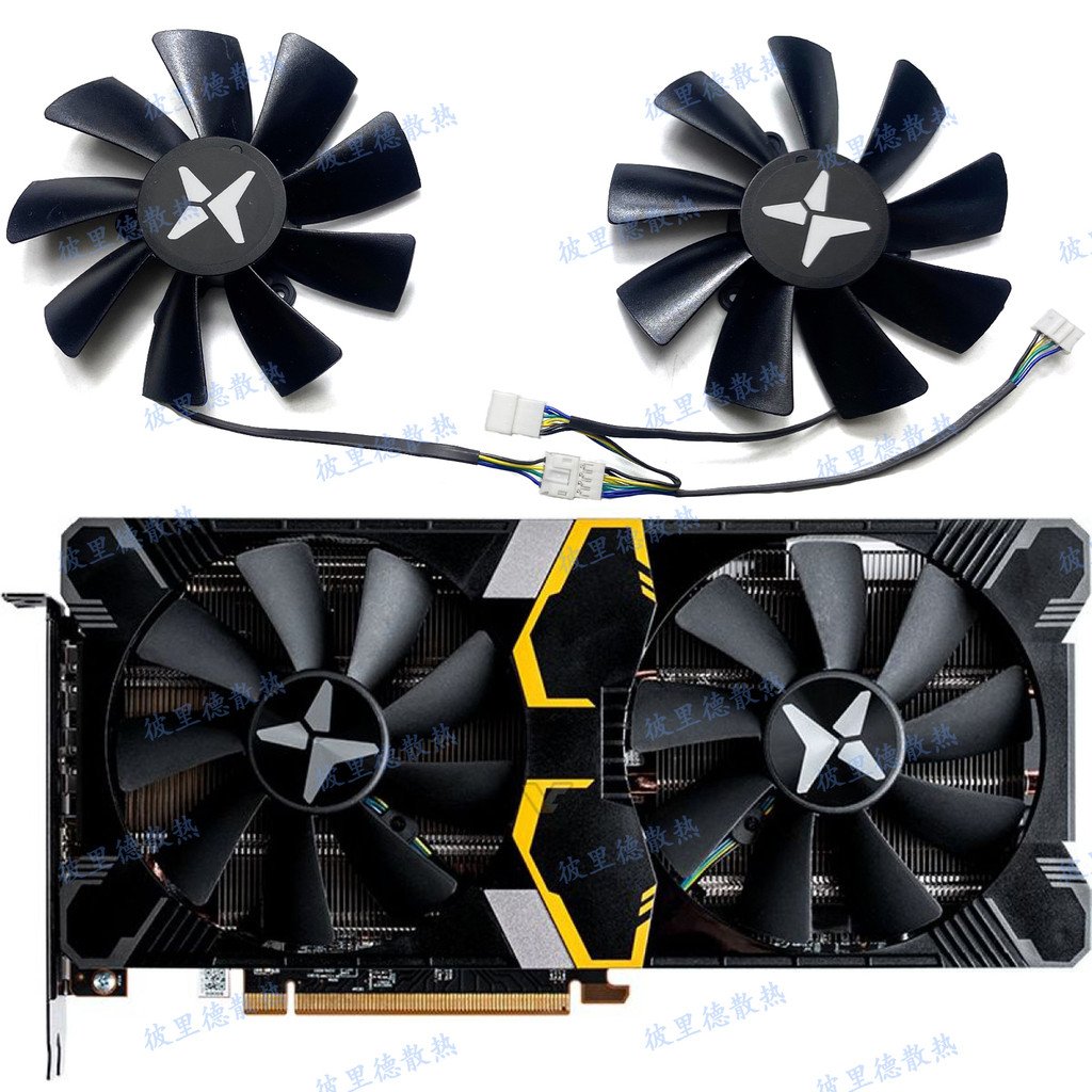 ((พัดลมการ์ดจอ) Dylan Hengjin RX 5500 5600 5700 5700xt X Warlord PLUS กราฟิกการ์ดพัดลมระบายความร้อน