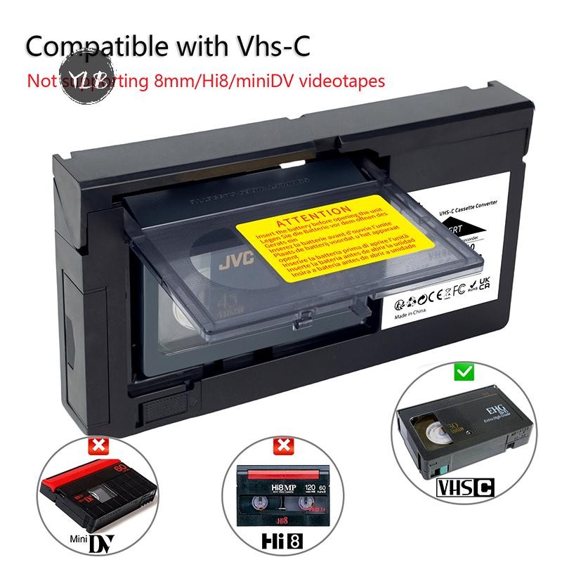 Ylb>สําหรับvhs-c SVHSกล้องวิดีโอมอเตอร์VHS CASSETTEอะแดปเตอร์ไม่ใช่สําหรับ8มิลลิเมตร/MiniDV/Hi8 VHS-