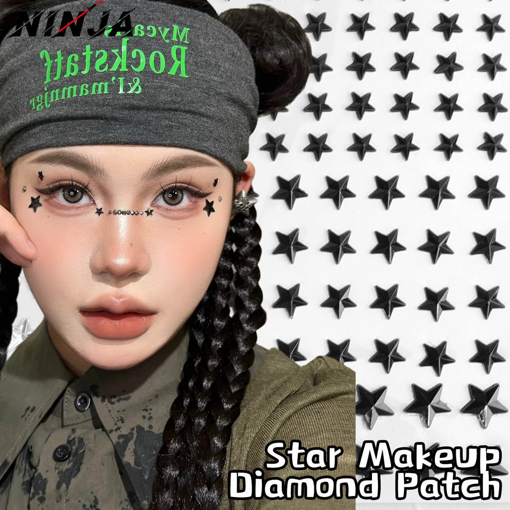 Star Makeup Diamond Patch - DIY Diamond Crystal Self Adhesive Decals - ประกายสติกเกอร์ Rhinestone - สําหรับเด็กผู้หญิงตกแต่ง - อะคริลิค, สีสันสดใส, ใช้แล้วทิ้ง