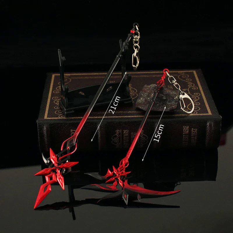 ✅ Genshin Impact Weapon Crimson Moon's Semblance Anime Game Peripheral Metal Model Samurai Sword Key