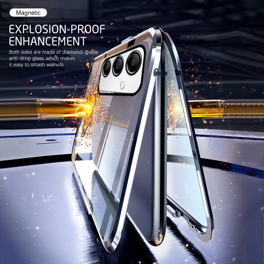 เข้ากันได้กับ Xiaomi POCO X5 PRO X7 PRO X6 PRO F4 X3 GT X3 NFC X3 PRO F3 360 ป้องกันหรูหราแม่เหล็กกระจกนิรภัยฝาครอบ ราคา ถูกที่สุด ดีลบีเคเค แกลเลอรีภาพที่ 2