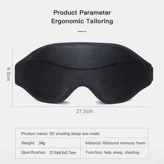 Kiprun 3D Eye Mask สําหรับนอนหลับ,หน่วยความจําโฟม Sleep Eye Mask, 100% Light Blocking Sleep Mask, Ergonomic Zero Eye Pressure Blindfold Eyepatch, Ultra Delicate Soft Skin Friendly Ey