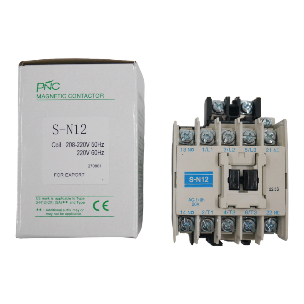 พร้อมส่ง PNC S-N12 ขนาด 24vac 220vac 380vac 20A MAGNETIC CONTACTOR