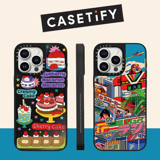 Cherry Cake Food Street Glass Hard Phone Case For iPhone 16ProMax 16Pro 16Plus 15ProMax 14 13 12 11 Case Fully Wrapped Shockproof Rear Acrylic Casing