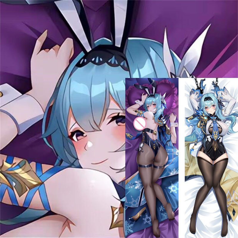 เกม Genshin Impact Eula คอสเพลย์หมอน Dakimakura Eula Peachskin Otaku 2-ด้านข้างกอดโยนหมอน
