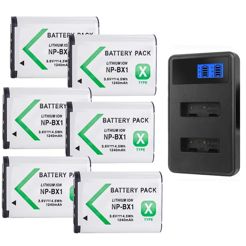 1240mAh 3.6V NP-BX1 Battery Suitable for Sony RX100 H400 RX1R HX300 HX400 HX50 M6 M7 X3000R X3000 AS
