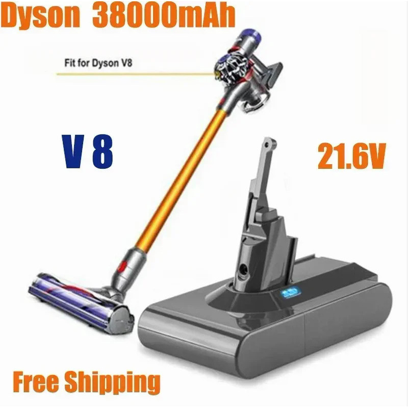 2024 Dyson V8 21.6V 38000mAh Replacement Battery for Dyson V8 Absolute Cord-Free Vacuum Handheld Vac