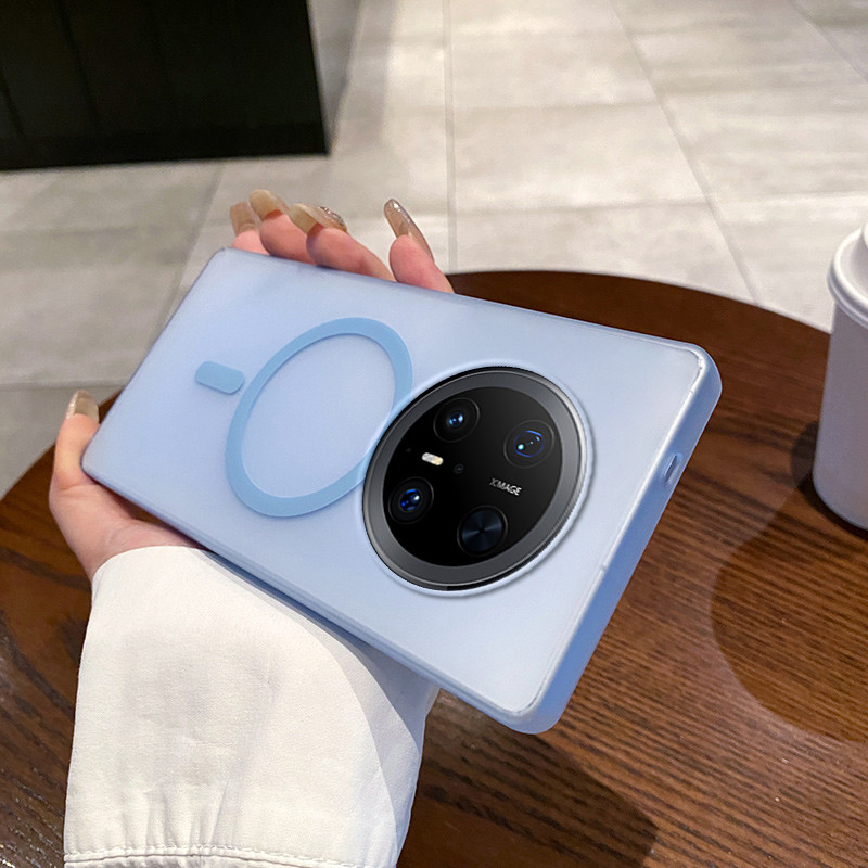 Slim Matte CLEAR Magnetic Wireless CHARGING Case สำหรับ HUAWEI Mate 70 Pro PLUS 60 50 40 30 Pro P70 